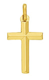 Bijou Pendentif croix or blanc 18 carats biseautée joaillerie legros bijouterie