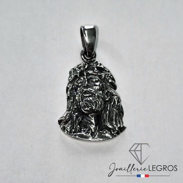 Médaille Jésus Visage du Christ Pendentif Argent 925 – Joaillerie
