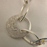 Bijou Bracelet Argent Lune face diamantée Silver Moon joaillerie legros bijouterie