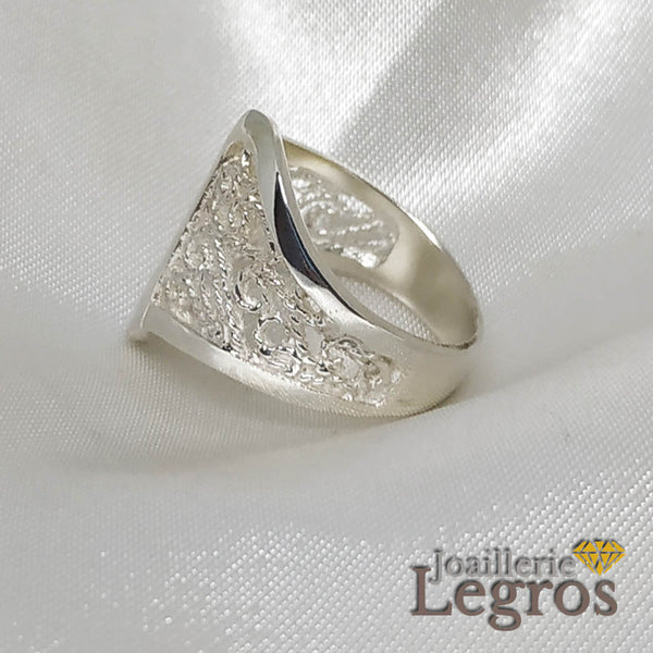 Bague dentelle filigrane argent 925 – Joaillerie Legros