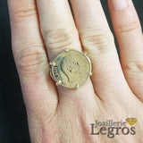 Bijou Bague pièce de monnaie Napoléon 10F en or jaune 18 carats joaillerie legros bijouterie