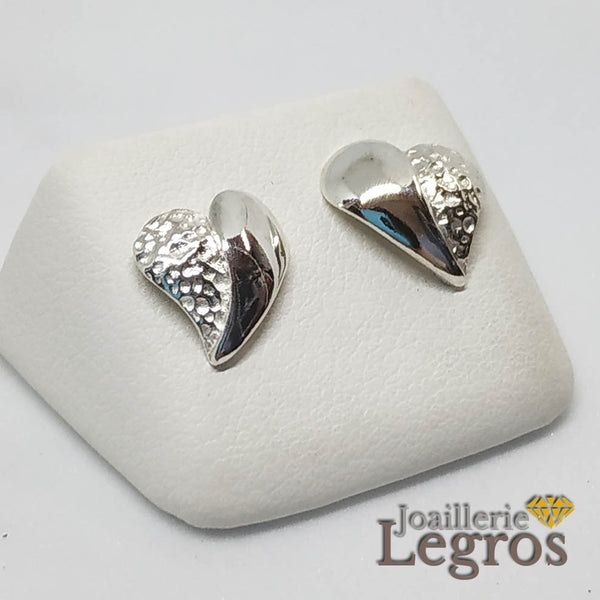 Paire De Conchos à Bride En Argent Massif - Forme Cœur - Sud-ouest Américain