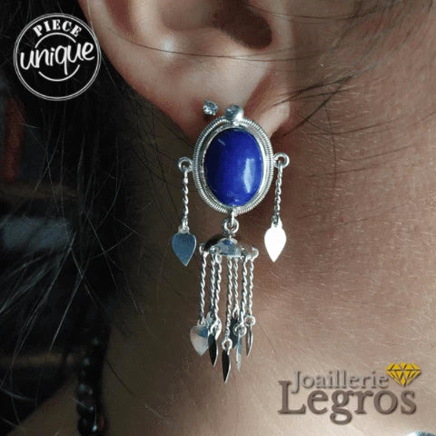 Boucles d'oreilles Lapis-lazuli et argent 925 Boucles d'oreilles Lapis-lazuli et argent 925