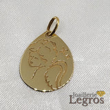 Bijou Médaille ange moderne or 18 carats Baptême joaillerie legros bijouterie