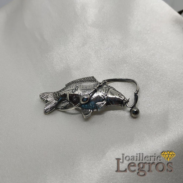 Pendentif Carpe en Argent Bijou Poisson pour les Passionnés de Pêche à Pendentif Carpe en Argent Bijou Poisson pour les Passionnés de Pêche à