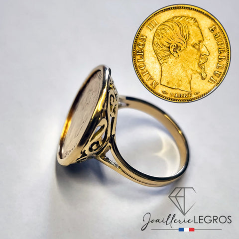 Pièce Napoléon Bague En Piece De Monnaie Chevalière Napoléon Bague