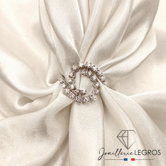 Bijou Bague Tourbillon en Or Gris 18 Carats – Sertie de Diamants joaillerie legros bijouterie