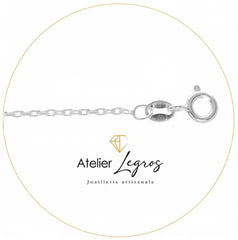 Bijou Chaine en argent 925 rhodié maille forçat 1.5 mm joaillerie legros bijouterie