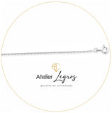 Bijou Chaîne forçat diamantée maille 1,2 mm or blanc (or gris) 18 carats joaillerie legros bijouterie