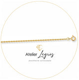 Bijou Chaîne forçat diamantée maille 1,4 mm or jaune 18 carats joaillerie legros bijouterie