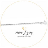 Bijou Chaîne forçat diamantée maille 1,7 mm or blanc (or gris) 18 carats joaillerie legros bijouterie