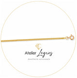 Bijou Chaîne gourmette diamantée maille 1,8 mm or jaune 18 carats joaillerie legros bijouterie