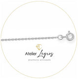 Bijou Chaîne gourmette diamantée maille 1 mm or gris 18 carats joaillerie legros bijouterie
