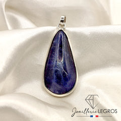 Bijou Pendentif Goutte en Sodalite – Argent 925 – 3 Modèles Uniques joaillerie legros bijouterie