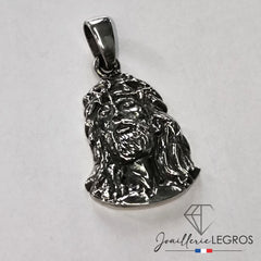 Bijou Médaille Jésus Visage du Christ Pendentif Argent 925 joaillerie legros bijouterie