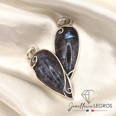 Bijou Pendentif Goutte en Labradorite d’Espagne – Argent 925 joaillerie legros bijouterie