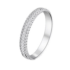 Bijou Alliance Diamantée Or Blanc 18 Carats Jonc Ciselé Étincelant Femme joaillerie legros bijouterie