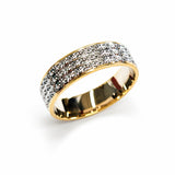 Bijou Alliance femme deux ors or jaune et or blanc palladié diamantée 18 carats Modèle Large joaillerie legros bijouterie