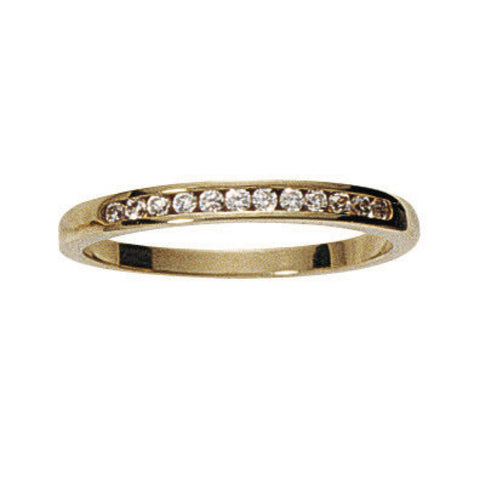 Bijou Alliance femme diamant demi-tour serti rail en or jaune 18 carats joaillerie legros bijouterie