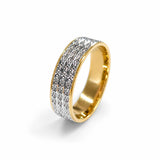 Bijou Alliance femme deux ors or jaune et or blanc palladié diamantée 18 carats Modèle Large joaillerie legros bijouterie