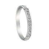 Alliance femme or blanc 18 carats originale sans diamant