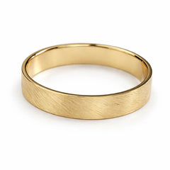 Bijou Alliance Or Jaune 18 Carats Jonc Bombé effet givré Homme & Femme Alliance mixte joaillerie legros bijouterie