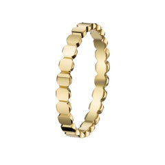 Bijou Alliance femme originale à motif pastilles polies en or jaune 18 carats joaillerie legros bijouterie