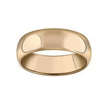 Bijou Alliance homme demi-jonc large polie en or jaune 18 carats joaillerie legros bijouterie