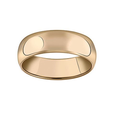 Bijou Alliance homme demi-jonc large polie en or jaune 18 carats joaillerie legros bijouterie
