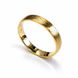Bijou Alliance Or Jaune 18 Carats Jonc Bombé effet givré Homme & Femme Alliance mixte joaillerie legros bijouterie