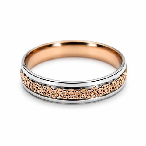 Bijou Alliance homme femme or rose et or blanc 18 carats bicolore mixte joaillerie legros bijouterie