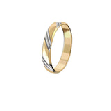 Bijou Alliance homme originale à effet bicolore et motifs croisés rhodiés en or jaune 18 carats joaillerie legros bijouterie