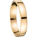 Bijou Alliance homme ruban bombé poli en or jaune 18 carats largeur 4mm joaillerie legros bijouterie
