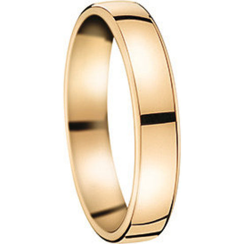 Bijou Alliance homme ruban bombé poli en or jaune 18 carats largeur 4mm joaillerie legros bijouterie