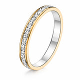 Alliance femme deux ors diamantée or jaune et or blanc 18 carats