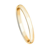 Bijou Alliance mixte fine demi-jonc à finition polie en or jaune 18 carats joaillerie legros bijouterie
