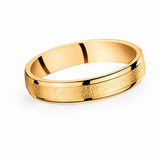 Bijou Alliance or jaune 18 carats givrée biseautée homme femme joaillerie legros bijouterie