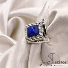 Bijou Bague Lapis Lazuli en argent 925 joaillerie legros bijouterie