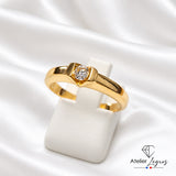 Bijou Bague solitaire diamant 0,18 ct en or jaune 18 carats joaillerie legros bijouterie