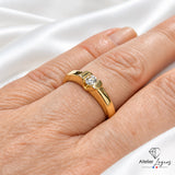 Bijou Bague solitaire diamant 0,18 ct en or jaune 18 carats joaillerie legros bijouterie