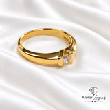 Bijou Bague solitaire diamant 0,18 ct en or jaune 18 carats joaillerie legros bijouterie