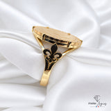 Bijou Bague louis d'or Napoléon homme : chevalière or fleur de lys joaillerie legros bijouterie