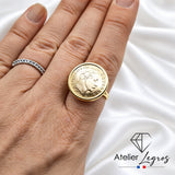 Bijou Bague porte pièce Napoléon 10 francs Louis d'or panier joaillerie legros bijouterie