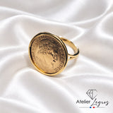 Bijou Bague porte pièce Napoléon 10 francs Louis d'or panier joaillerie legros bijouterie