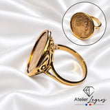 Bijou Bague porte pièce Napoléon 10 francs Louis d'or panier joaillerie legros bijouterie