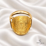 Bijou Bague pièce de monnaie 20 F Napoléon en or 18 carats joaillerie legros bijouterie