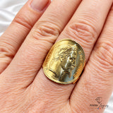 Bijou Bague pièce de monnaie 20 F Napoléon en or 18 carats joaillerie legros bijouterie