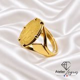 Bijou Bague pièce Marianne 10F or 18 carats - pièce droite joaillerie legros bijouterie