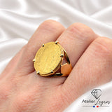 Bijou Bague pièce Marianne 10F or 18 carats - pièce droite joaillerie legros bijouterie