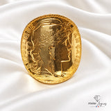 Bijou Bague Louis d'Or Marianne 20 Francs Or 18 Carats joaillerie legros bijouterie